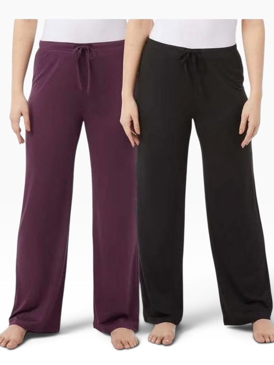 Other - 32 Degrees Cool Sleep Pants NWT | Large • 2‑Pack • Black & Plum Lounge Pants